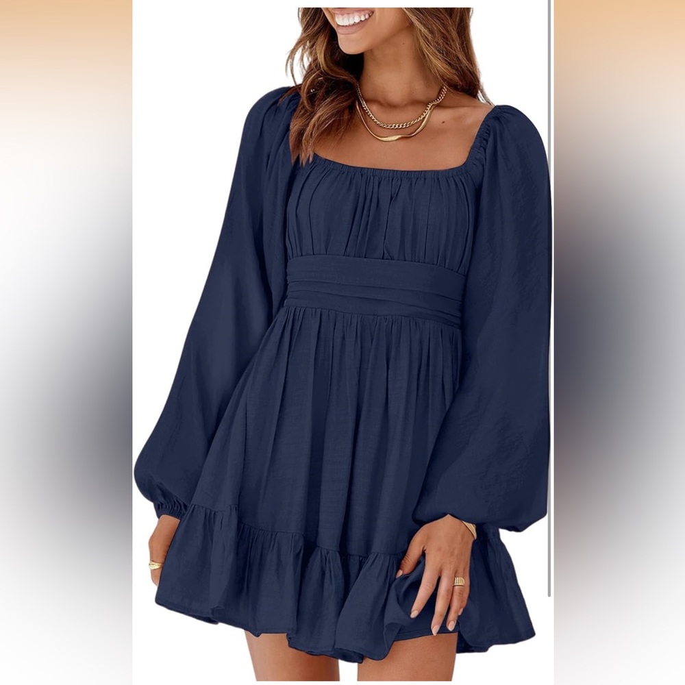 Elegant Navy Blue Women's Dress